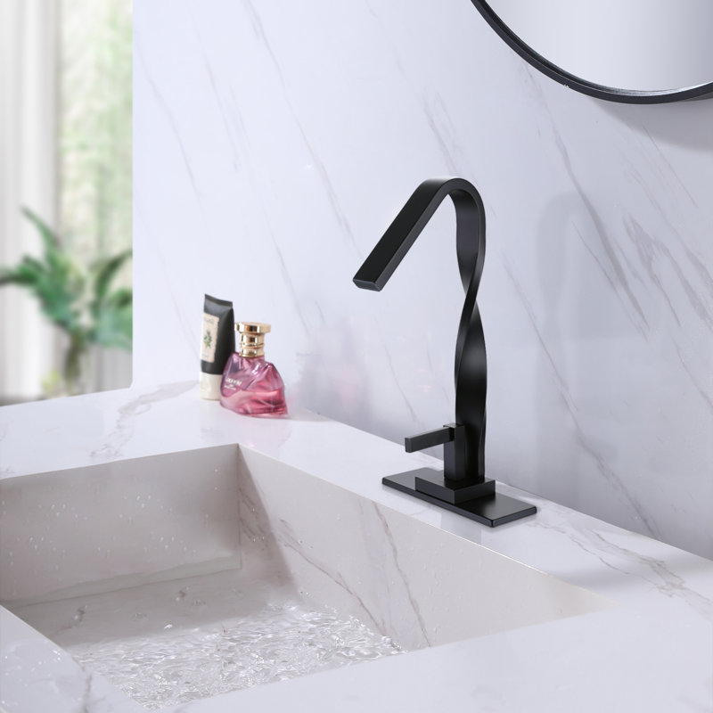 Single-handle Bathroom Faucet, Matte Black