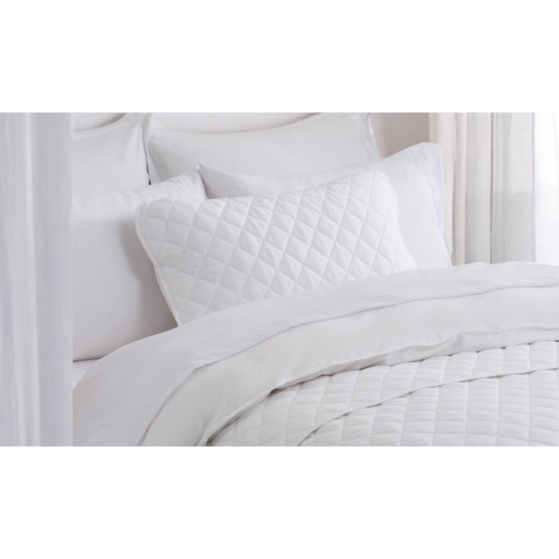 OCEAN FINE BEDDING Sham, White, Queen