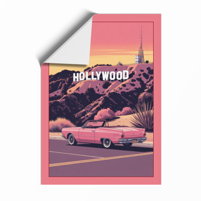 Vintage Road to Hollywood Retro - Framed Print