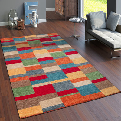 Debi Geometric Wool Hand Woven Area Rug