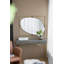 Miroir coquelicot 30 x 1 x 40 po avec cadre en métal doré