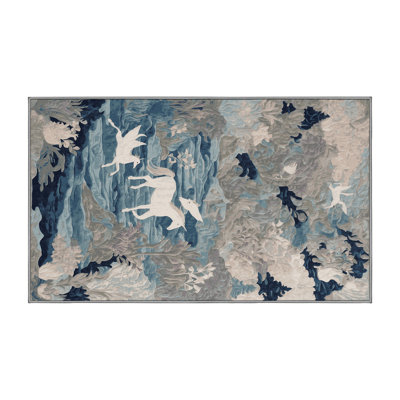 Tapis gris soyeux et moelleux