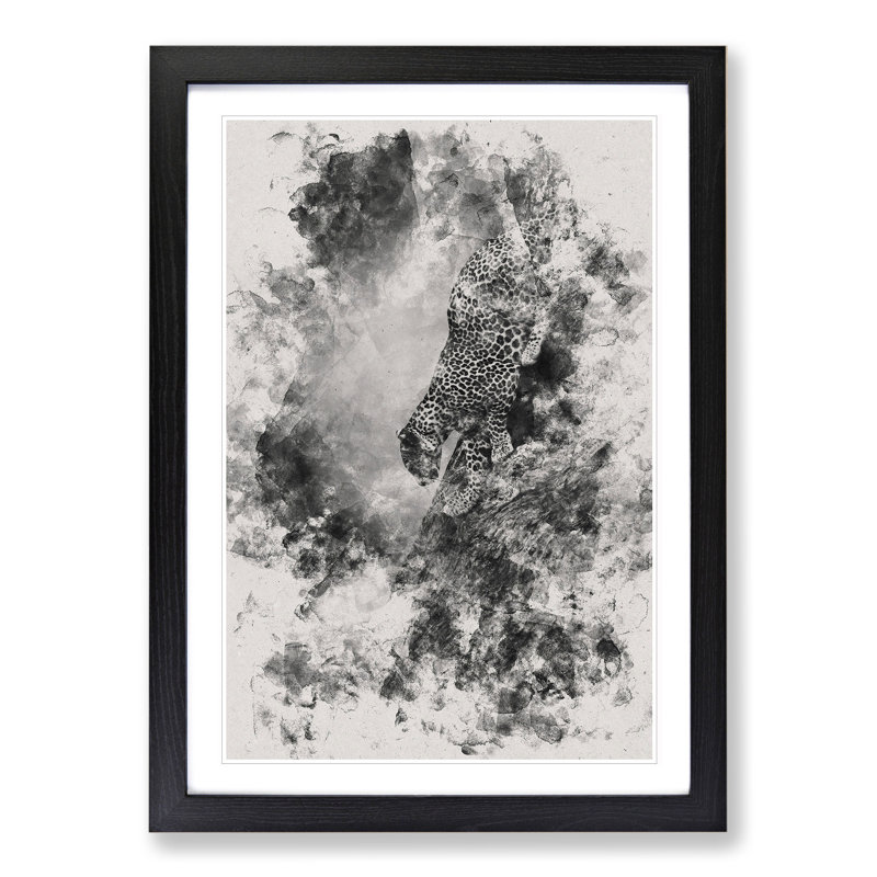 Leopard Vol.5 - Picture Frame Graphic Art, Black Framed, 48cm H x 36cm W x 2cm D