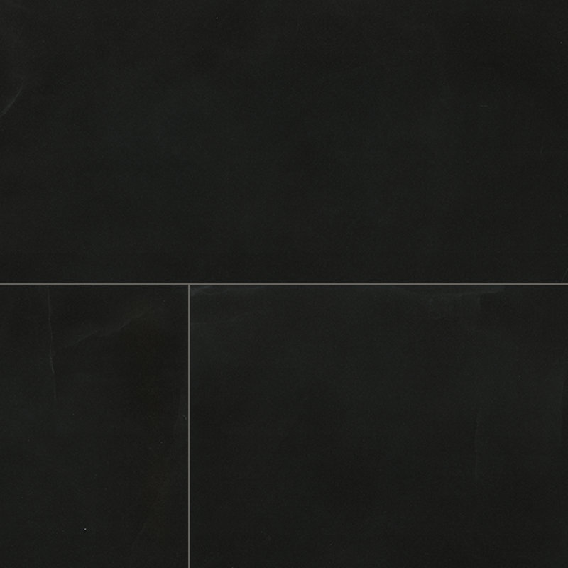 Palazza 24 in. x 48 in. Polished Porcelain Marble Look Floor and Wall Tile, Auralis Black