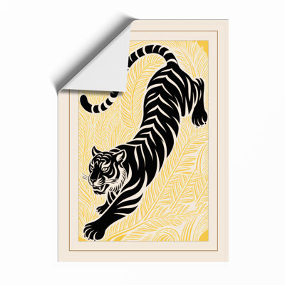 Stretching Tiger Japandi - Print