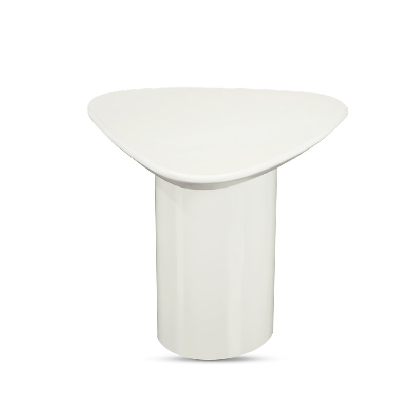 Eden End Table, Ivory White Lacquer