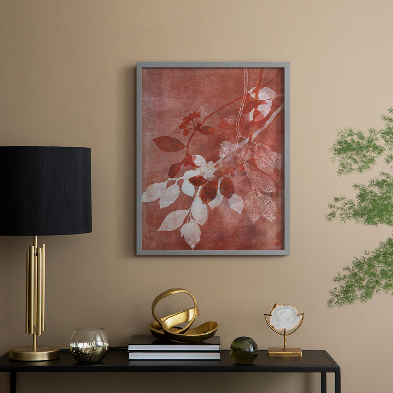 «Branching Out», impression encadrée en bois massif, Gris, H 30 po x l 24 po