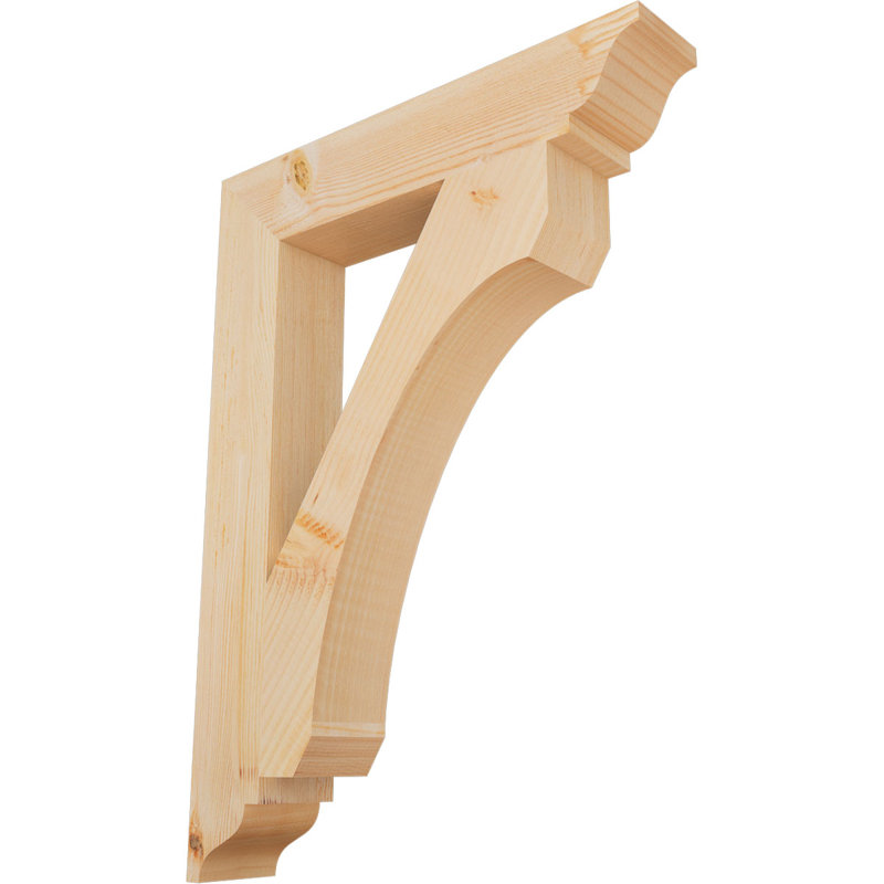 Support en bois rustique traditionnel BKTLEC01, Douglas (lisse), H 30 po x l 3,5 po x P 22 po