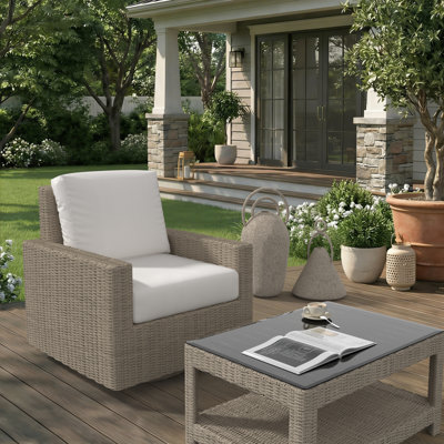 Chaise pivotante pour l'extérieur avec coussins Sunbrella Padget