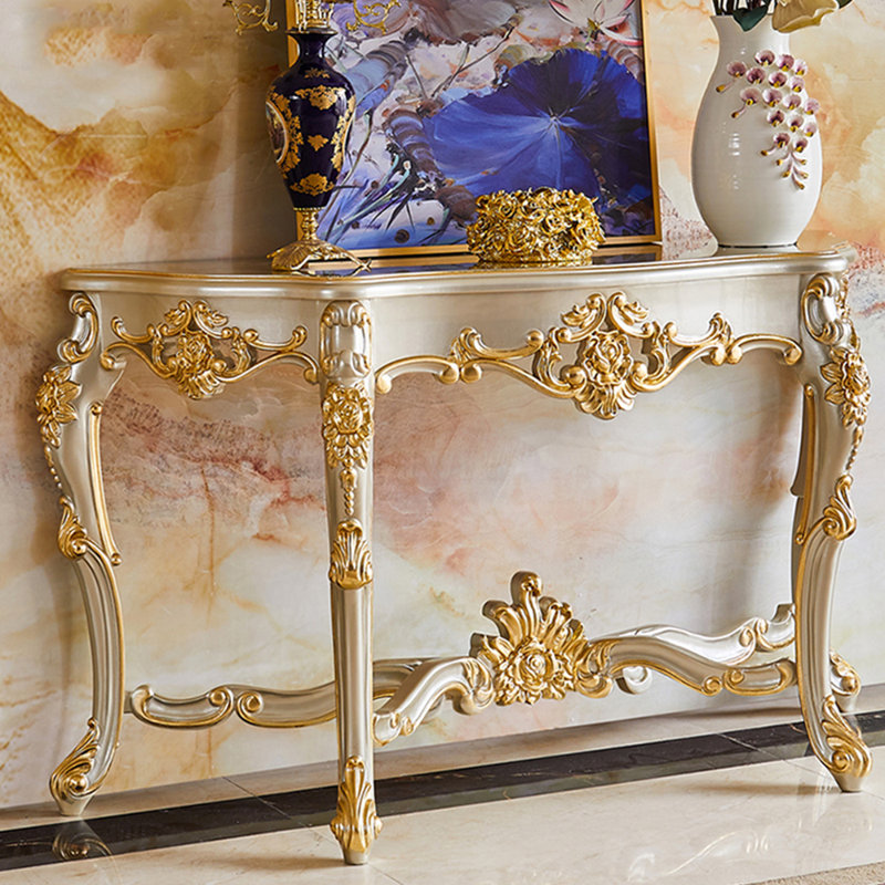 Console de style européen en bois massif.