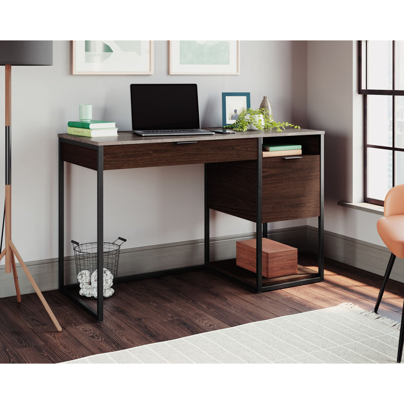 Sindoori Mango Wood Desk with Drawer and Filing Cabinet