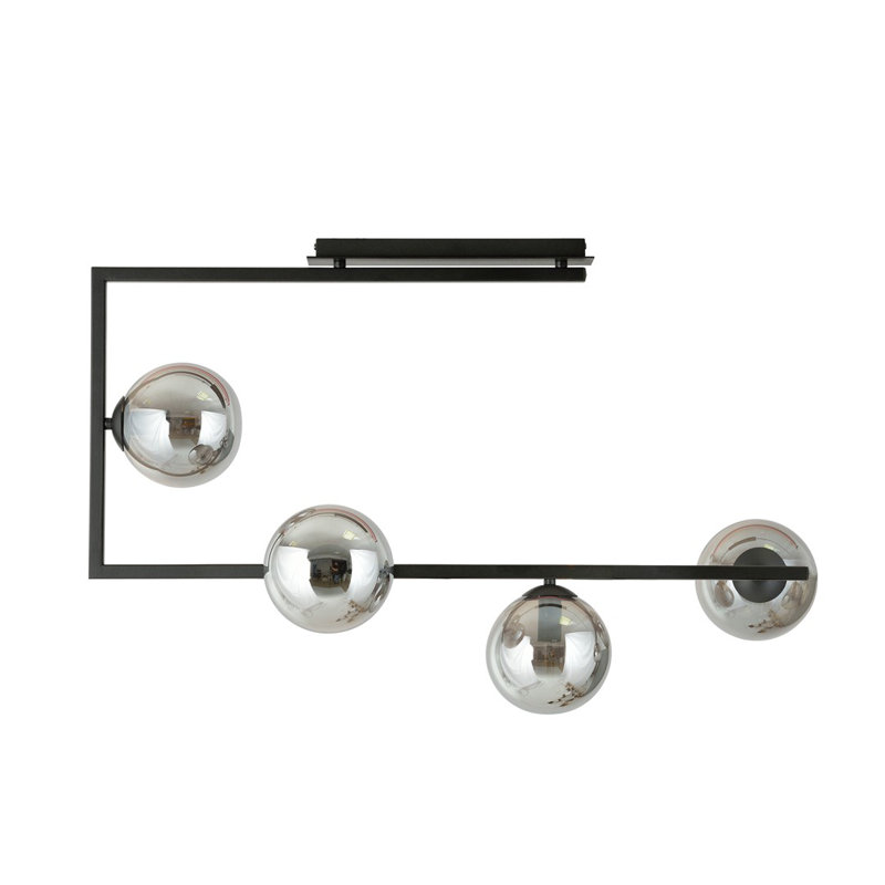 Lierre 4 - Light Geometric Chandelier, Graphite