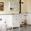 Ensemble de meuble-lavabo 24 po avec lavabo, meuble-lavabo avec portes et tiroirs, meuble-lavabo moderne avec surface peinte, blanc