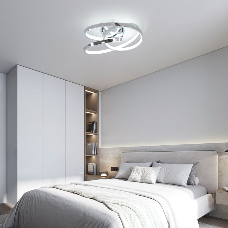 Janyia 1 - Light 11.81" Unique/Statement Geometric LED Flush Mount