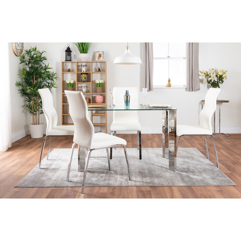 Edzard 4 - Person Dining Set, White