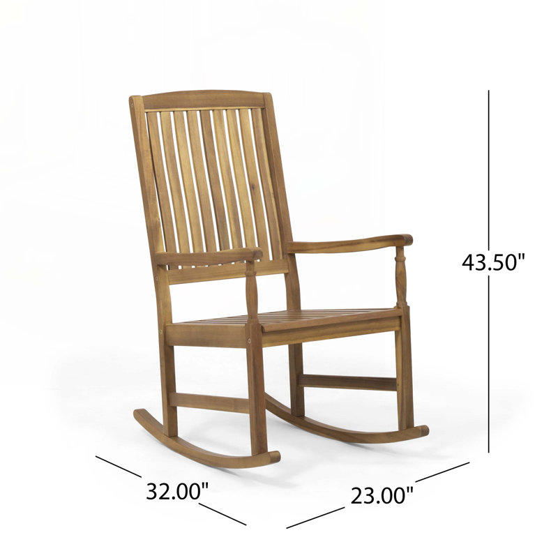 Chaise berçante d'extérieur en bois