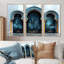 Ensemble de salon art mural bleu Rabat Kasbah Morocco Doors-107182771-107182781