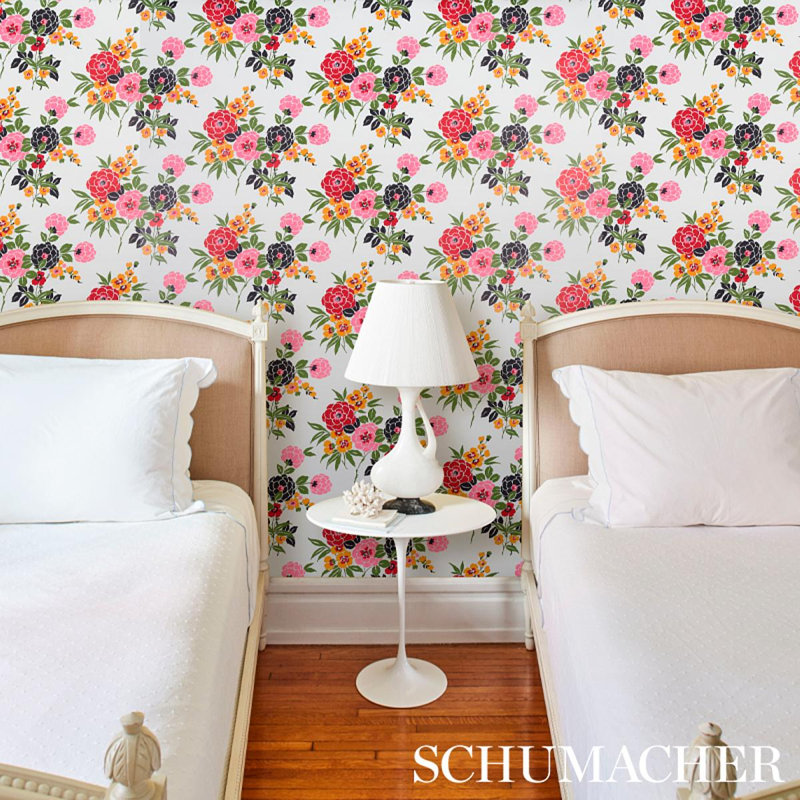 Valentina Floral Wallpaper, Multi/White