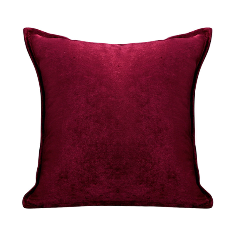 Ensemble de 2 coussins réversibles en chenille, Rouge
