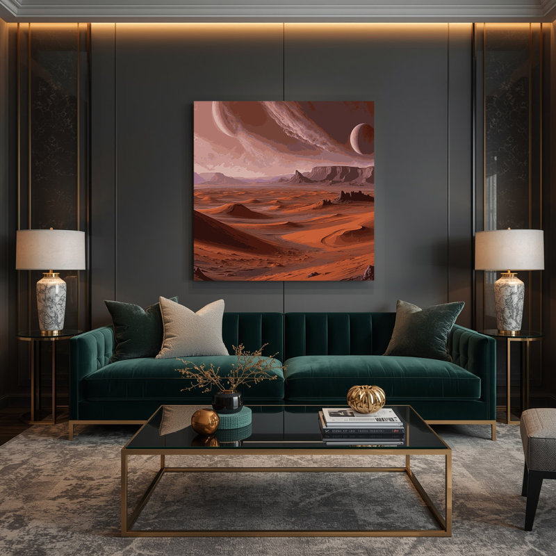 Art mural sur toile Space Mars, 12" H x 12" W