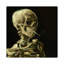 Head Of A Skeleton With A Burning Cigarette by Vincent Van Gogh - Painting on Canvas-972813263-945887121