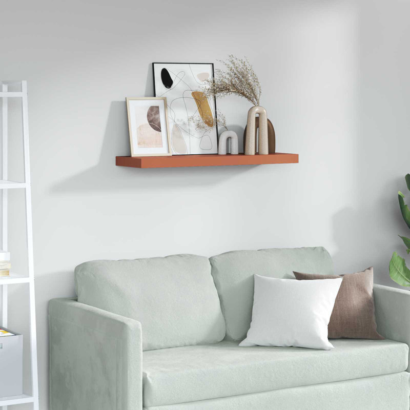 Floating Shelf, 4cm H x 90cm W x 23.5cm D, Red