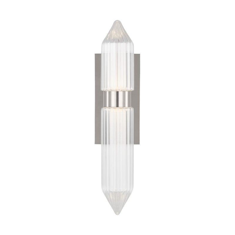 Langston 1 - Light LED Armed Sconce, Polished Nickel
