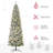 HOMCOM 9Ft Pre-Lit Snow-Flocked Slim Douglas Fir Artificial Christmas Tree With Realistic Branches, 550 LED Lights And 988 Tips