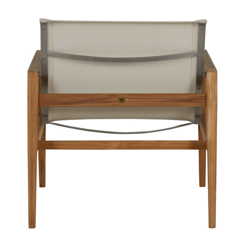 Coast Patio Lounge Chair, Natural Teak Frame/Canvas Sling