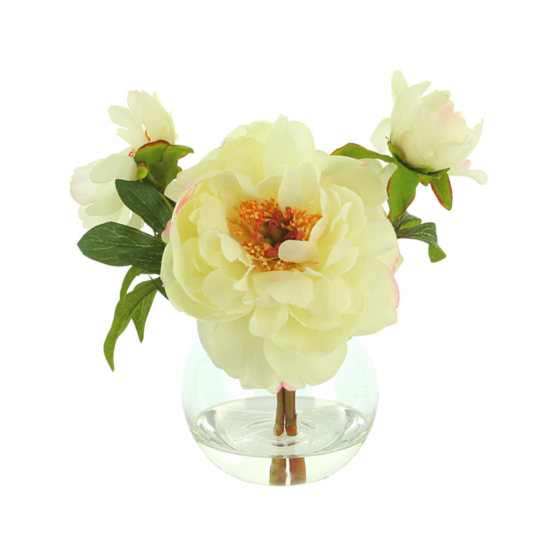 Centre de table pivoines dans un vase