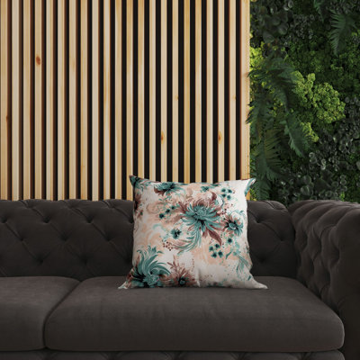 Coussin décoratif intérieur / extérieur à motif floral Delightful Wildflowers