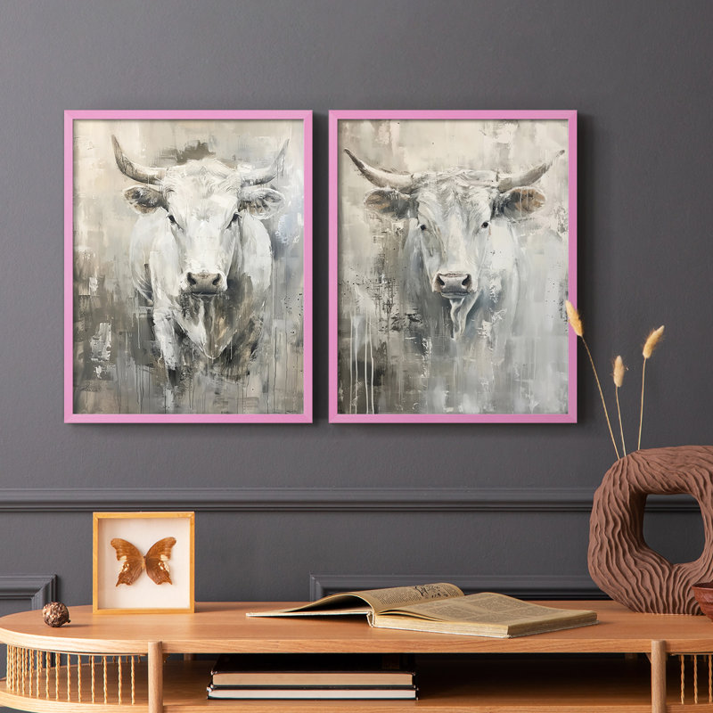 ANIMALS Series Cxxv - reproduction encadrée de qualité supérieure - prête à être accrochée - aucun clou requis - aucun clou requis