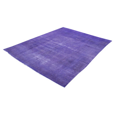 Bonefield One-of-a-Kind 9'7" X 12'4" 1980s Wool Area Rug in Purple