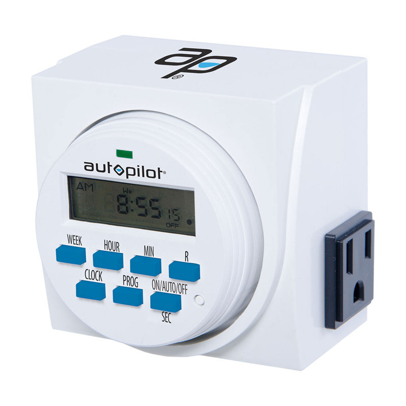 Minuterie numérique programmable à double prise