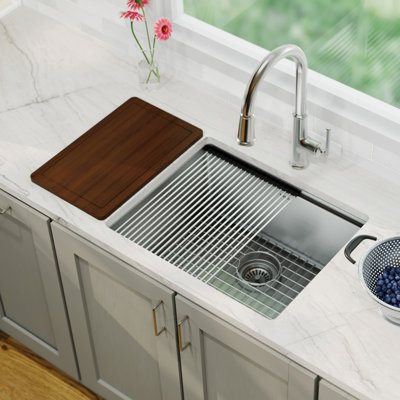 Elite Workstation 23'' L Single Bowl Stainless Steel Kitchen Sink