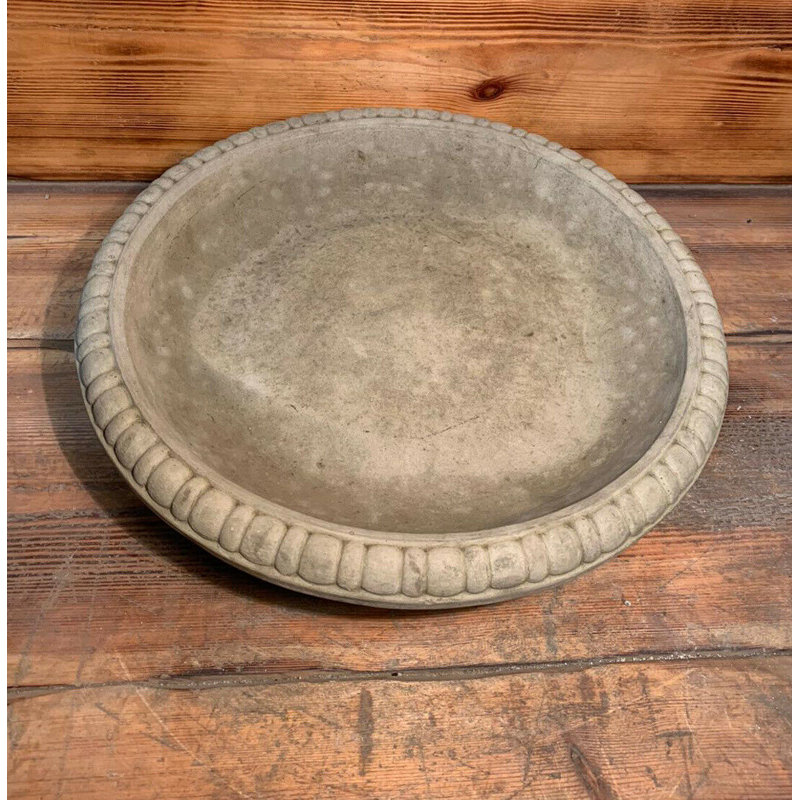 Ezmae Concrete Single Tier Birdbath