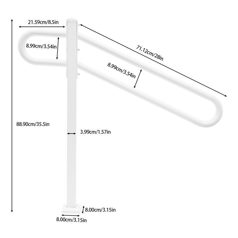 Rampes d'escalier d'extérieur, Blanc