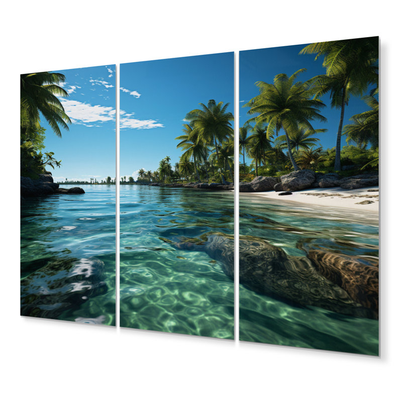 USA Florida Keys Escape Tropical Water - ensemble de décorations murales en métal USA