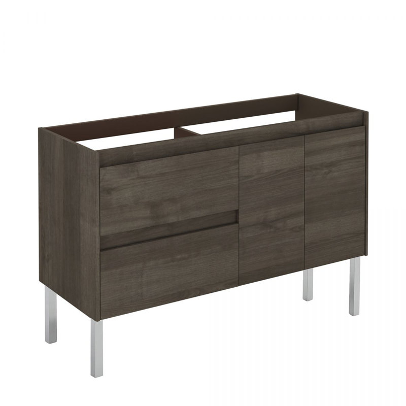 Ambra 47.5'' Double Bathroom Vanity with Ceramic Top, Samara Ash