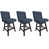 Dark Blue Faux Leather Seat/Espresso Frame selected