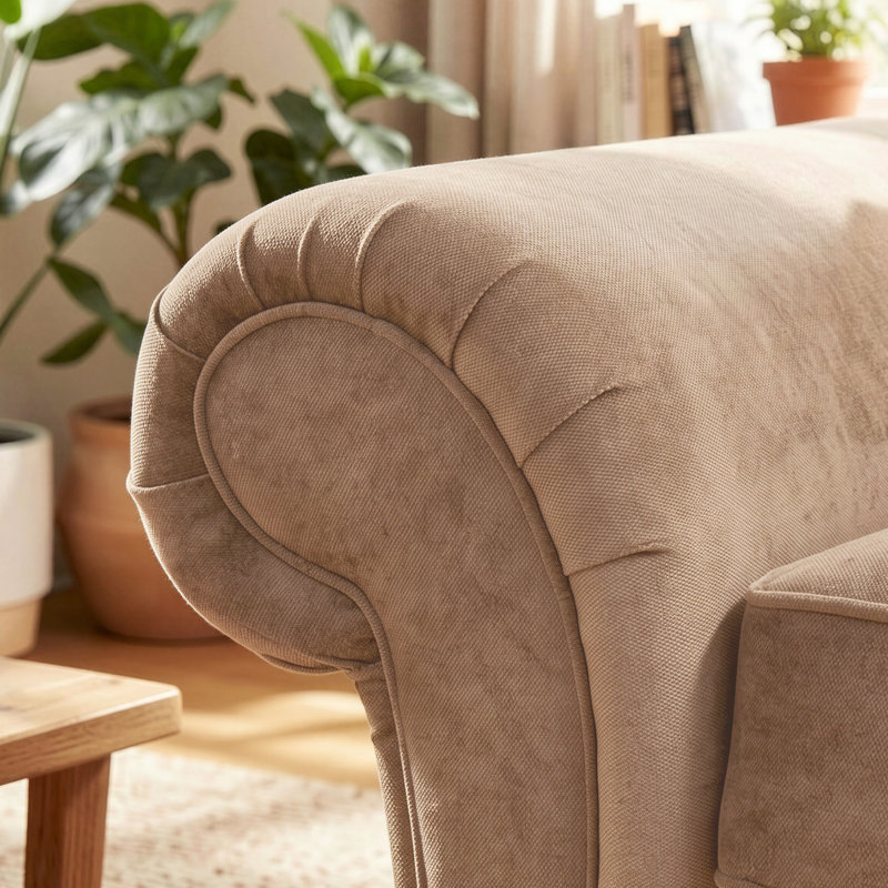 Dalton Textured Wave Sofa- Made in the UK, 2, Mink
