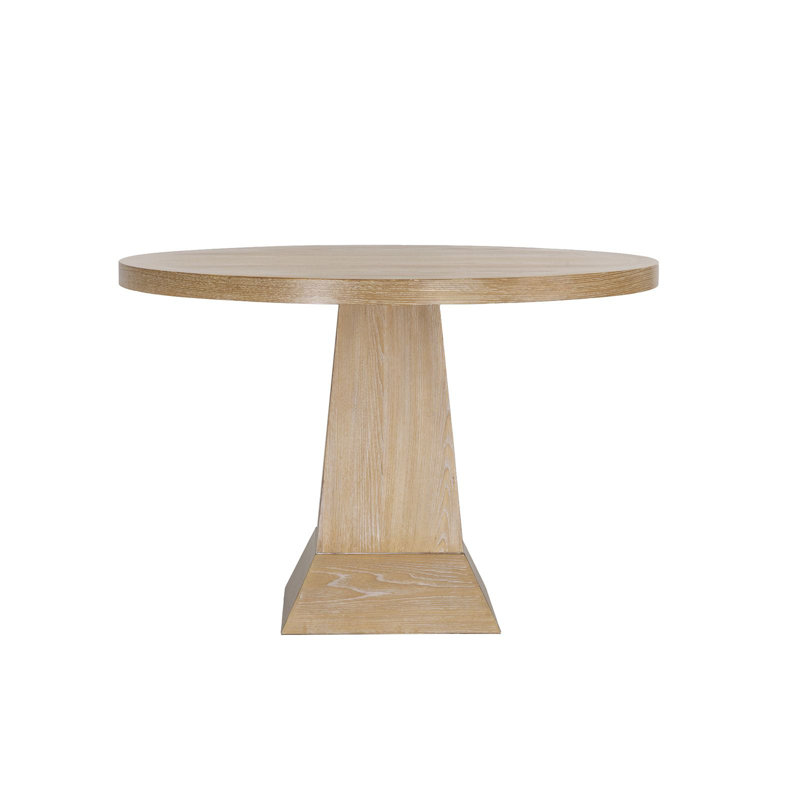 Leighton Round Pedestal Dining Table, Tan