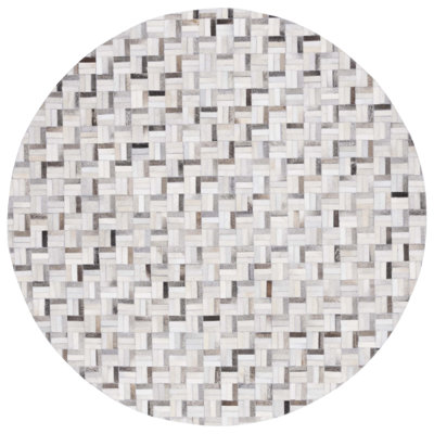 Tapis à chevrons en cuir Studio