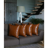 Faux Leather Pillow Covers