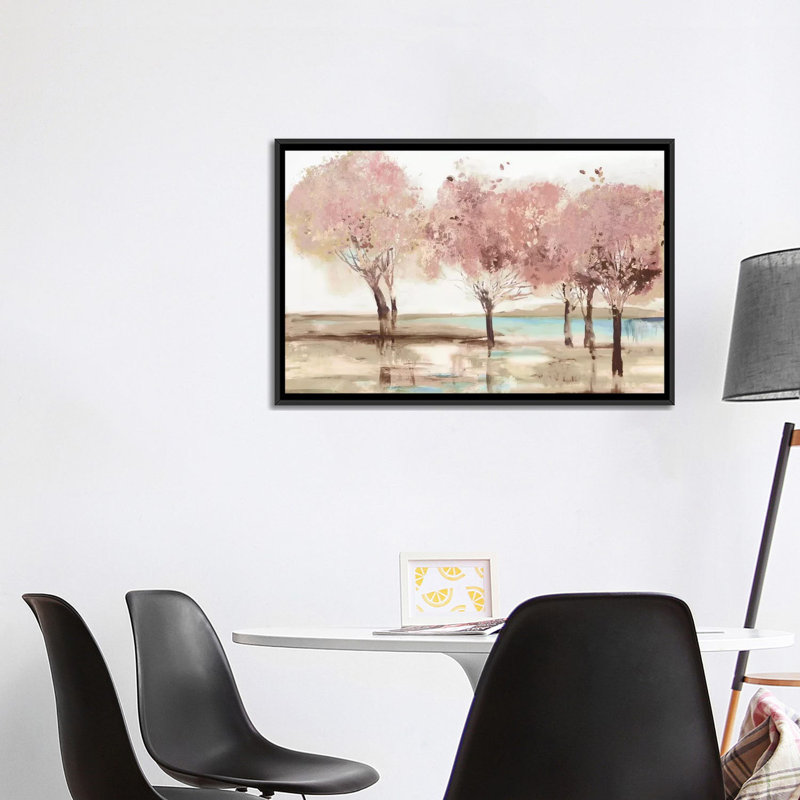 « Spring transition » par Allison Pearce, reproduction d’art, Pas de tapis, H 26 po x l 40 po x 1,5 po, Toile avec cadre noir