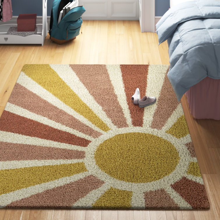 Tapis à poil long Amayas Sunshine Rainbow