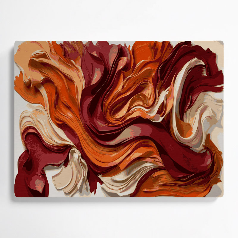 «Lyrical Abstraction 93», art mural en métal brun, H 20 po x l 24 po