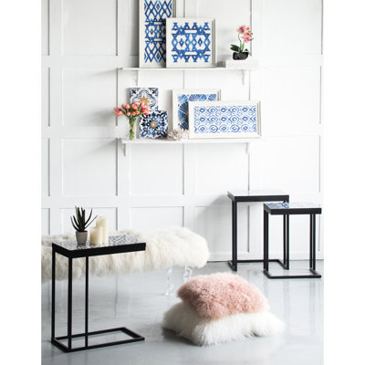 2Pcs Blue White Hanging Decorative Artwork Sculptures, Modern Wall, 12.6X1.4X24.4, Elegant Decor For , 95% Fir Wood, 5% Paper & Wall Art Decoration, Splendid