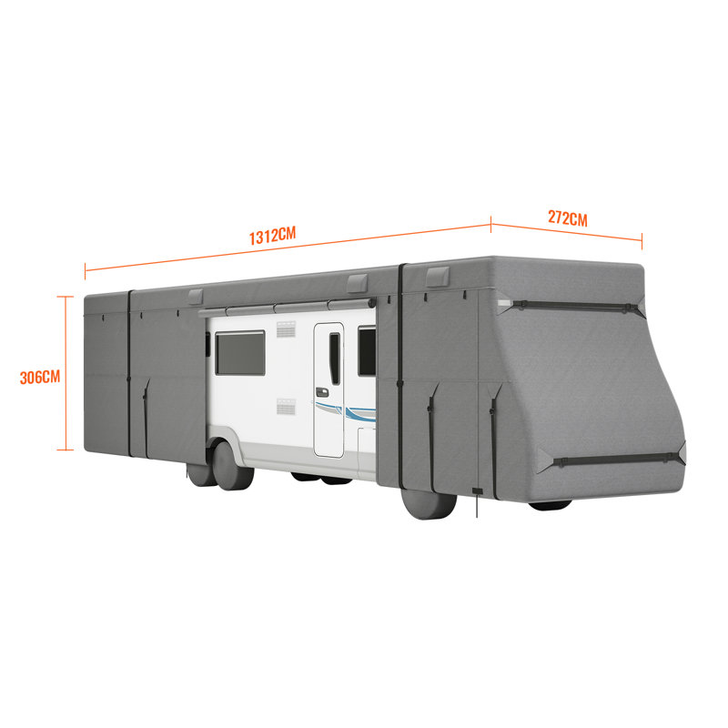 Gray Non-Woven Fabric 40-43 ft RV Motorhome Cover