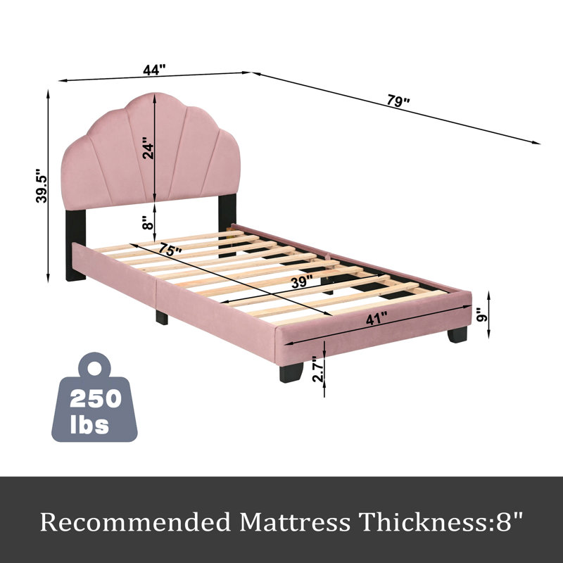 Lit plateforme tapissier simple